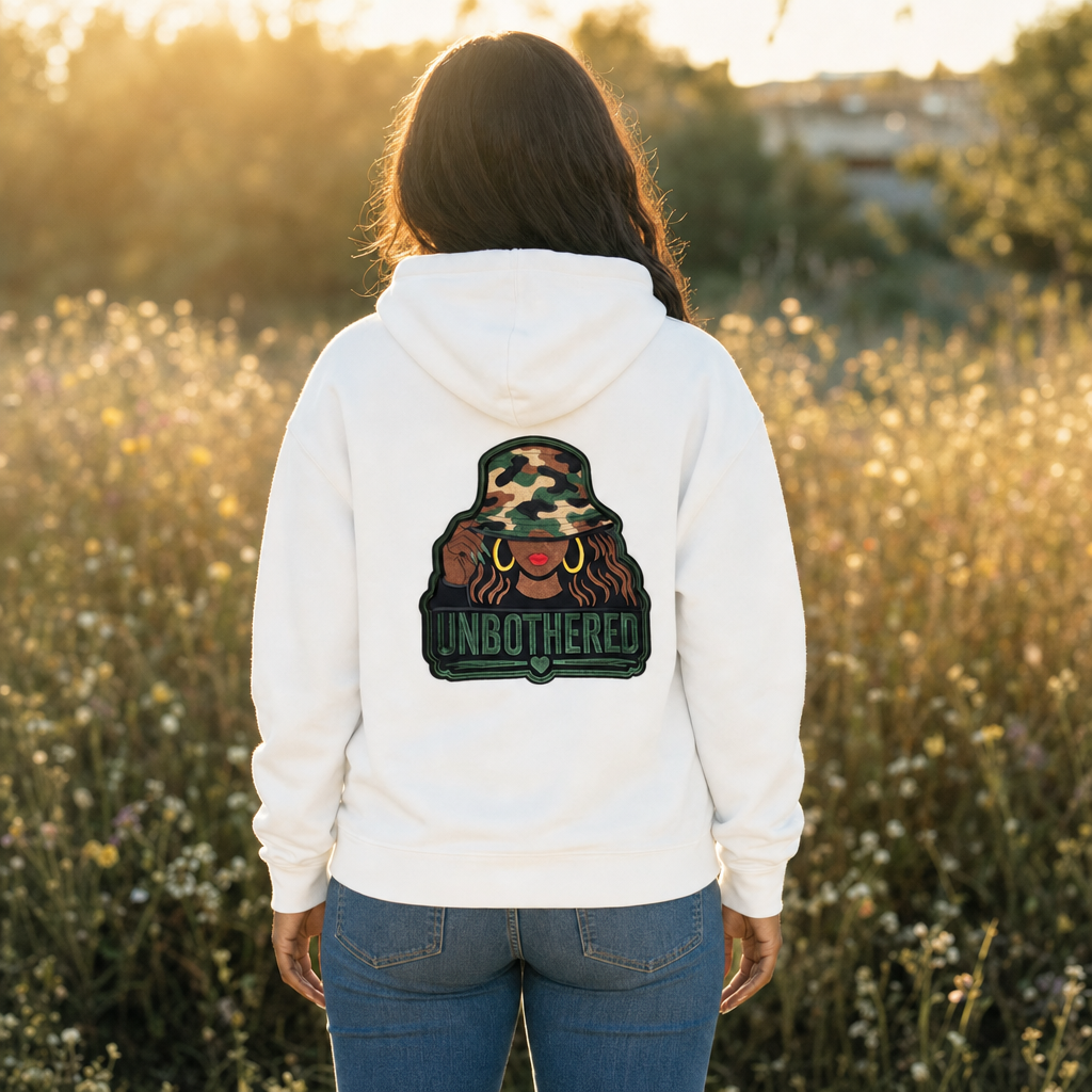 White Hoodie, back view
